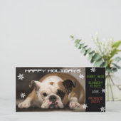 Uw hond is kerst feestdagenkaart (Staand voorkant)