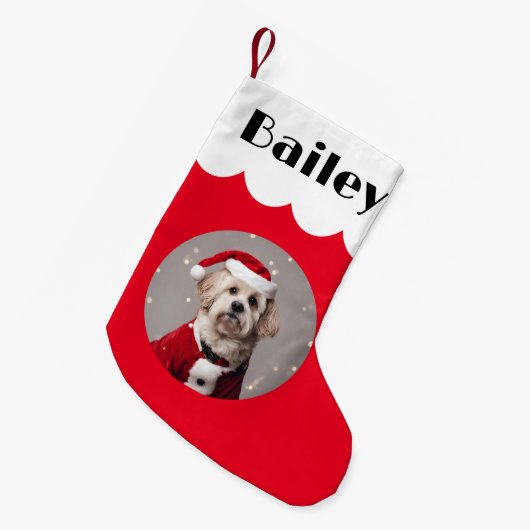 Uw hond Kerst huisdier honden Vakantie cadeau Kleine Kerstsok (Voorkant (Hangend))