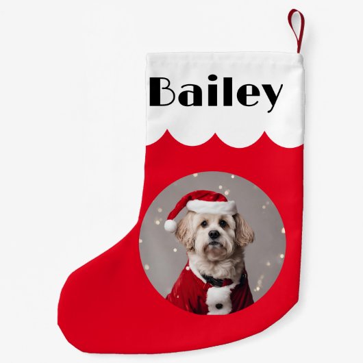 Uw hond Kerst huisdier honden Vakantie cadeau Kleine Kerstsok (Achterkant)