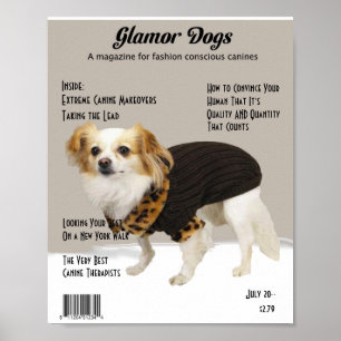 Uw hond op een Hoesje van het Tijdschrift "Glamour Poster