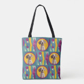 Uw hond op modern Abstract patroon Tote Bag (Achterkant)