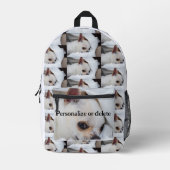 Uw hond puppy aangepaste foto chihuahua en tekst bedrukte rugzak (Voorkant)