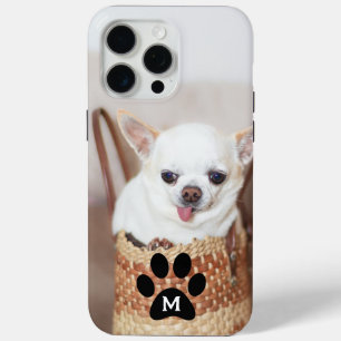 Uw hond puppy aangepaste foto chihuahua Monogram iPhone 15 Pro Max Hoesje