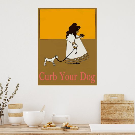 Uw hond vastklemmen poster (Keuken)
