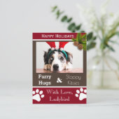 Uw honden vakantie II Horizontale foto Feestdagenkaart (Staand voorkant)