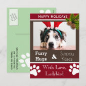 Uw honden vakantie II Horizontale foto Feestdagenkaart (Voorkant / Achterkant)