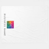 Uw Hotel Business Logo hier stijlvol eenvoudig Fleece Deken (Voorkant (Horizontaal))