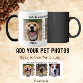 Uw huisdier 3 fotocollage poot print magische mok