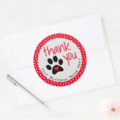 Uw huisdier Business Paw Print Dank u Stickers (Envelop)