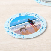 Uw huisdier DOD fotopapier Onderzetter aangepaste  (Gebogen)