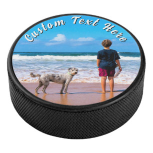 Uw huisdier foto hockey puck cadeau gepersonalisee