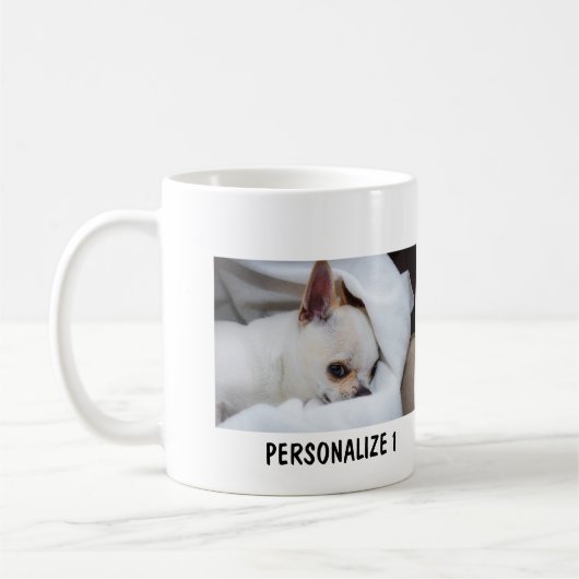 Uw huisdier hond chihuahua aangepaste foto's colla koffiemok (Links)