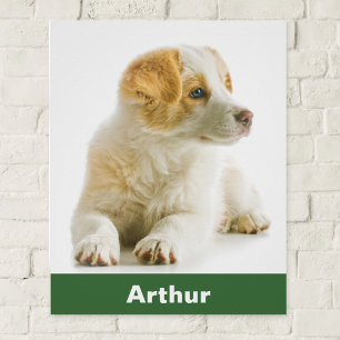 Uw huisdier hond foto gepersonaliseerd Dierenvrien Perfect Poster