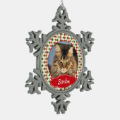 Uw huisdier Kerst Ornament Harlekijn Patroon (Links)