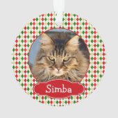 Uw huisdier Kerstversiering Harlequin Ornament (achterkant)