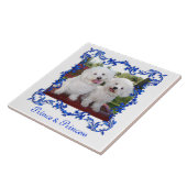 Uw huisdier of een foto Schattigee aangepaste kera Tegeltje (Zijkant)