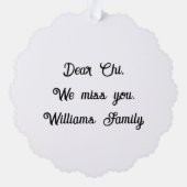 Uw huisdierhond aangepaste foto Chihuahua-herdenki Ornament Kaart (Achterkant)