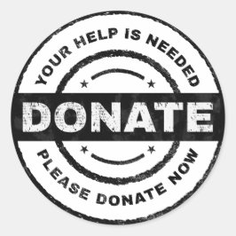 Uw Hulp Is Nodig Donatie Stickers voor Goed Doel