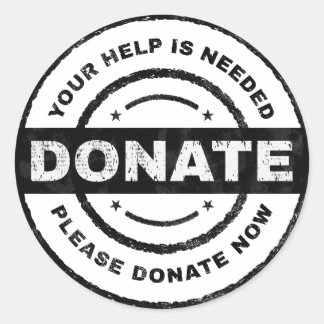 Uw Hulp Is Nodig Donatie Stickers voor Goed Doel