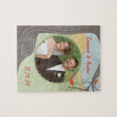 Uw huwelijksfoto Schattigee Houten Graanboomvogels Legpuzzel (Horizontaal)