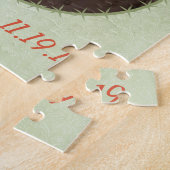 Uw huwelijksfoto Schattigee Houten Graanboomvogels Legpuzzel (Zijkant)