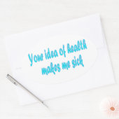 Uw idee van gezondheid ovale sticker (Envelop)