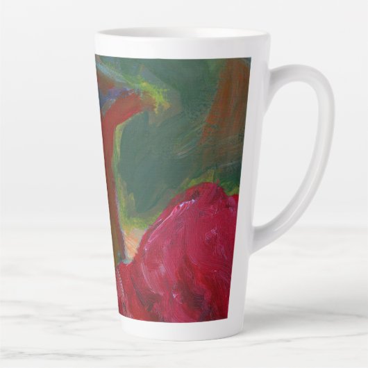 Uw illustratie uploaden | Aangepast schilderen omz Latte Mok (Rechts)