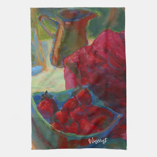 Uw illustratie uploaden | Aangepast schilderen omz Theedoek (Verticaal)