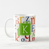 Uw Initiaal | Colorful Alphabet Koffiemok (Links)