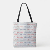 Uw Initiaal | I Love School Tote Bag (Achterkant)