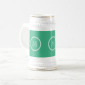 Uw Initiaal Mint Green High End gekleurd Bierpul (Voorkant links)