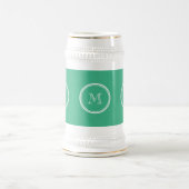 Uw Initiaal Mint Green High End gekleurd Bierpul (Center)