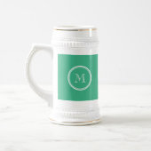 Uw Initiaal Mint Green High End gekleurd Bierpul (Links)