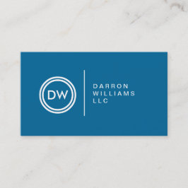 UW INITIALEN LOGO op BLAUW Nr. 2 Visitekaartje