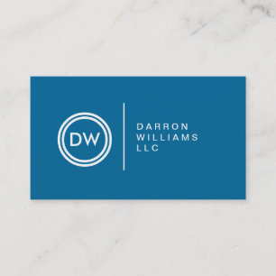 UW INITIALEN LOGO op BLAUW Nr. 2 Visitekaartje