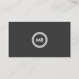 UW INITIALEN LOGO op DK GREY Visitekaartje