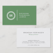 UW INITIALEN LOGO op GROEN Nr. 2 Visitekaartje (Voorkant / Achterkant)