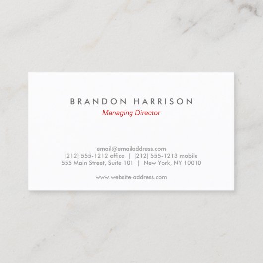 UW INITIALEN LOGO op ROOD Nr. 2 Visitekaartje (Achterkant)