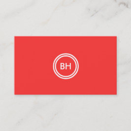 UW INITIALEN LOGO op ROOD Visitekaartje