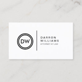 Uw Initialen Monogram Logo Visitekaartje
