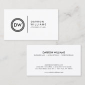 Uw Initialen Monogram Logo Visitekaartje (Voorkant / Achterkant)