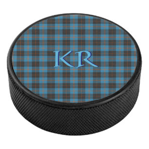 Uw initialen op Angus District Ancient tartan Hockey Puck