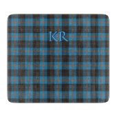 Uw initialen op Angus District Ancient tartan Snijplank (Voorkant)