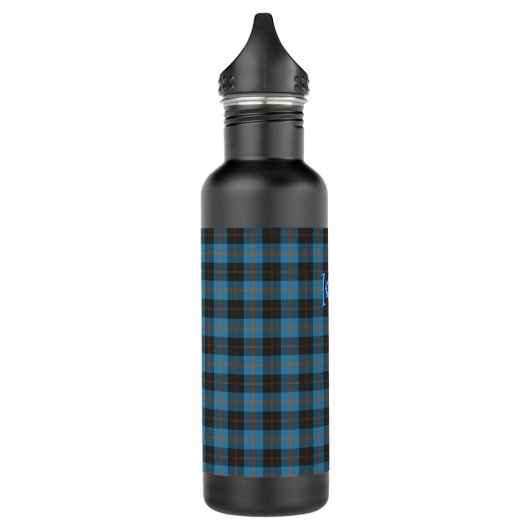 Uw initialen op Angus District Ancient tartan Waterfles (Links)