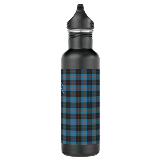 Uw initialen op Angus District Ancient tartan Waterfles (Rechts)