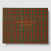 Uw initialen op Bruce Clan tartan Gastenboek (Voorkant)