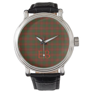 Uw initialen op Bruce Clan tartan Horloge