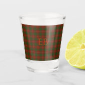 Uw initialen op Bruce Clan tartan Shot Glas (Voorkant)