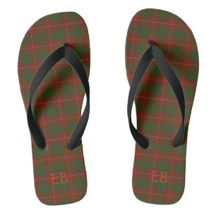 Uw initialen op Bruce Clan tartan Teenslippers