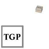 Uw Initialen Rubberstempel (Gestempeld)